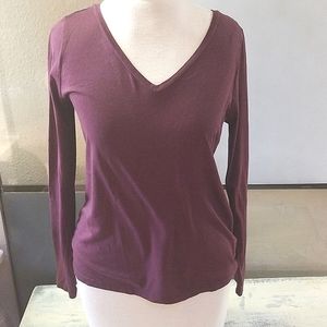 Maroon long sleeve top